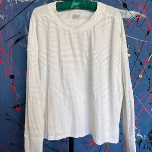 Women's White Long Sleeve Top